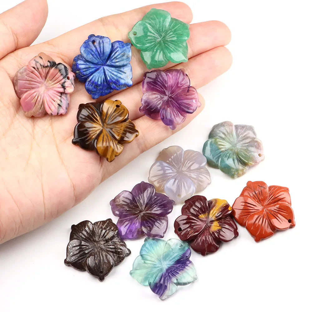 Blossom Pendant Natural Stone Crystal