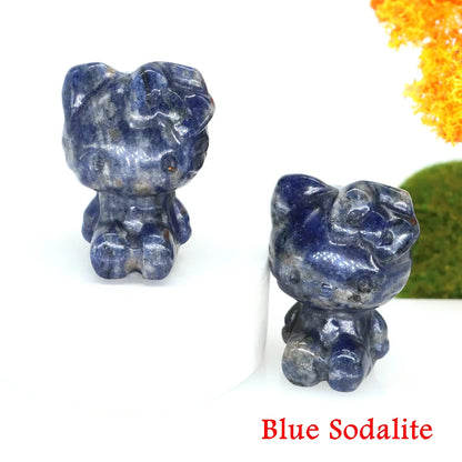 Cute Cat Statue Healing Crystal