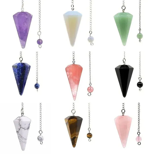 Natural Stone Quartz Pendulum Pendants