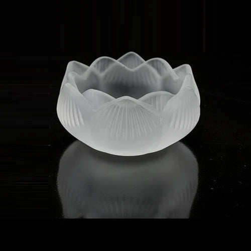 Glass Lotus Candle Holders