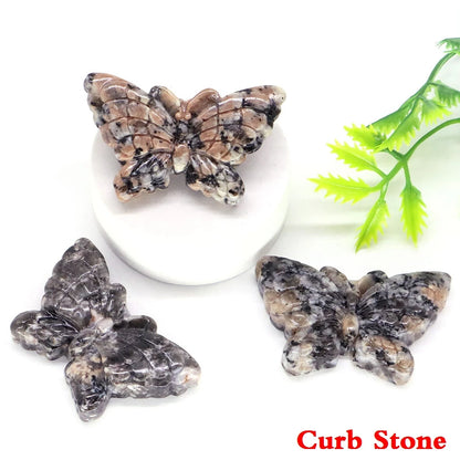 Butterfly Statue Quartz Stone - 1.9"