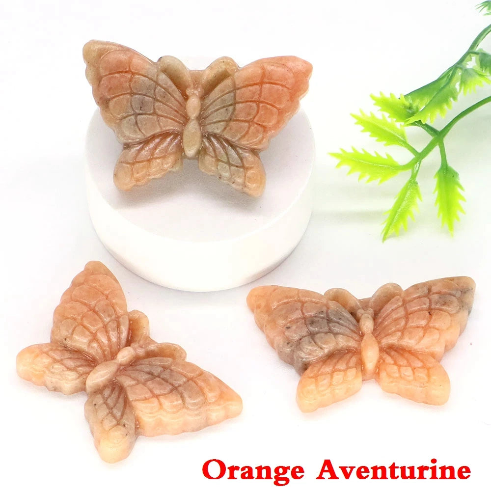 Butterfly Statue Quartz Stone - 1.9"