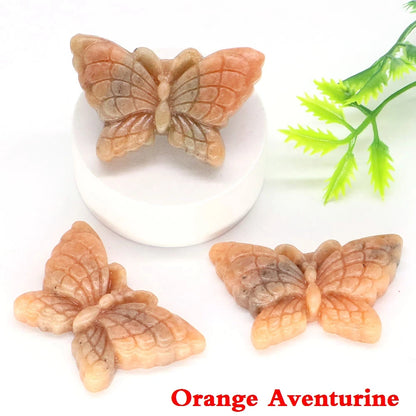 Butterfly Statue Quartz Stone - 1.9"