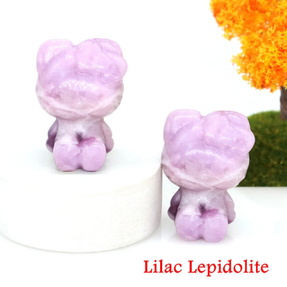 Cute Cat Statue Healing Crystal