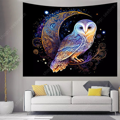 Lunar Owl Wall Tapestry