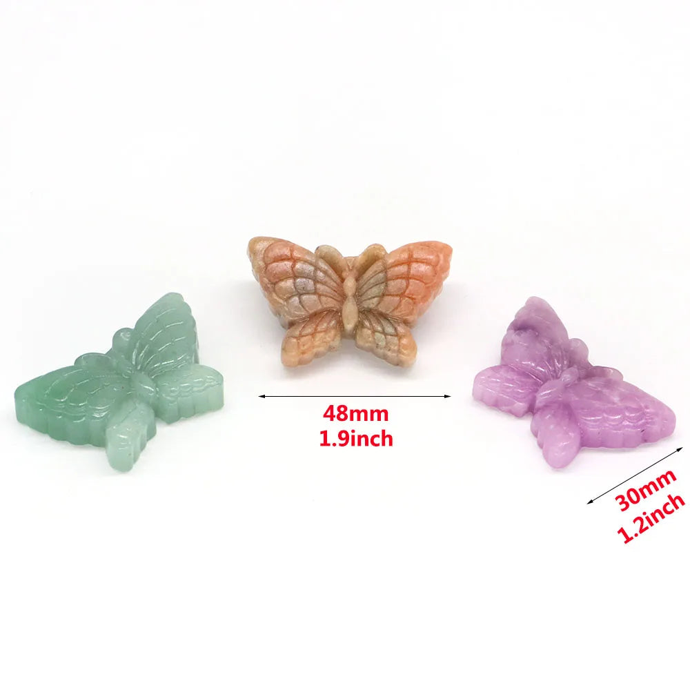 Butterfly Statue Quartz Stone - 1.9"