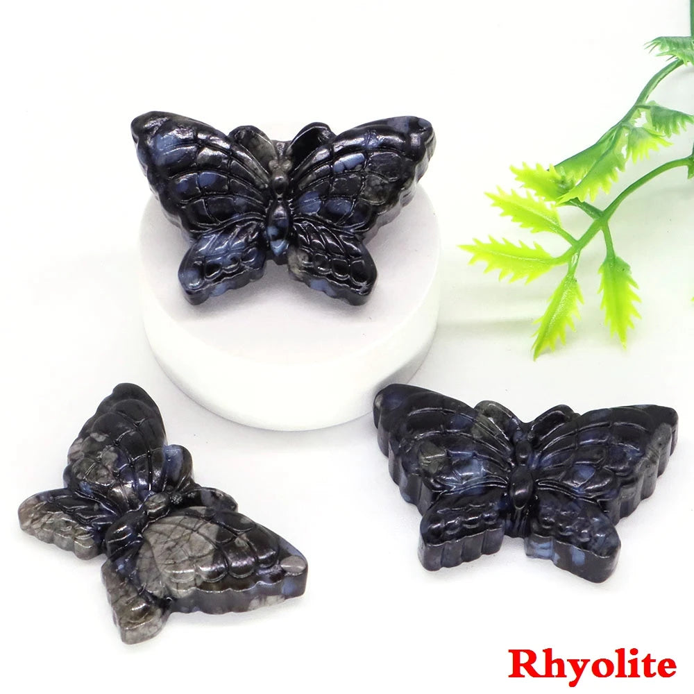 Butterfly Statue Quartz Stone - 1.9"