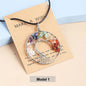 7 Chakras Tree Of Life Pendant Necklace