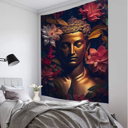 Buddha art tapestry wall hanging