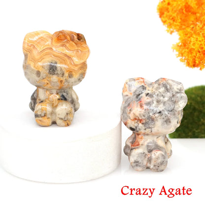 Cute Cat Statue Healing Crystal