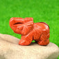 Natural Crystal Chakra Elephant Statue -