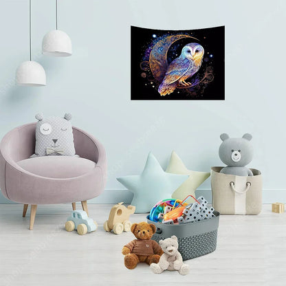 Lunar Owl Wall Tapestry