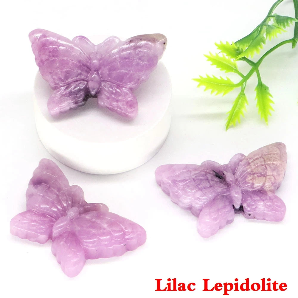 Butterfly Statue Quartz Stone - 1.9"