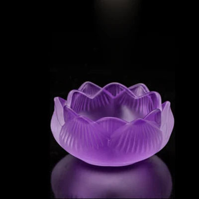 Glass Lotus Candle Holders