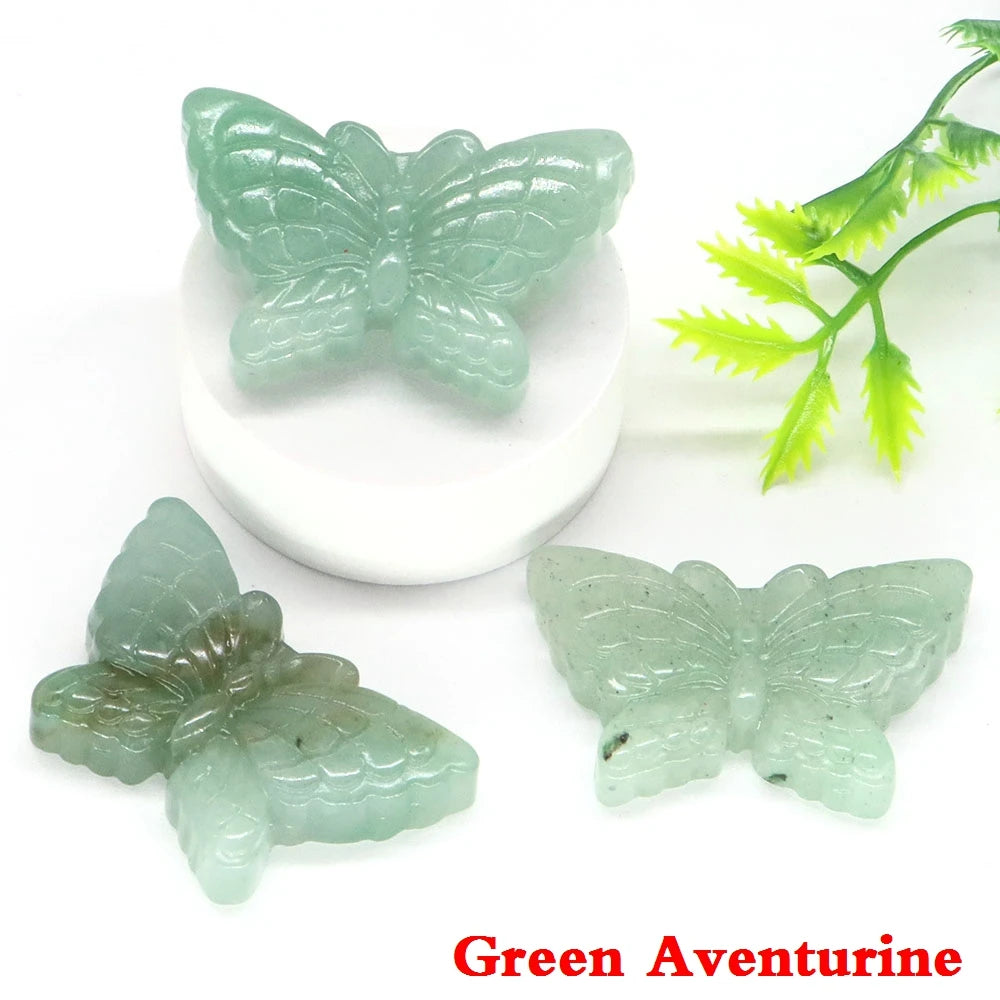 Butterfly Statue Quartz Stone - 1.9"