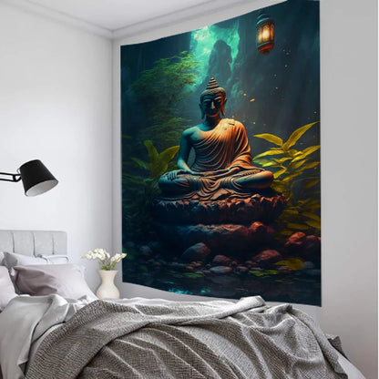 Buddha art tapestry wall hanging