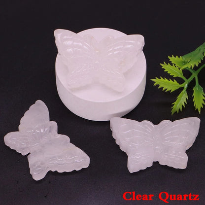 Butterfly Statue Quartz Stone - 1.9"