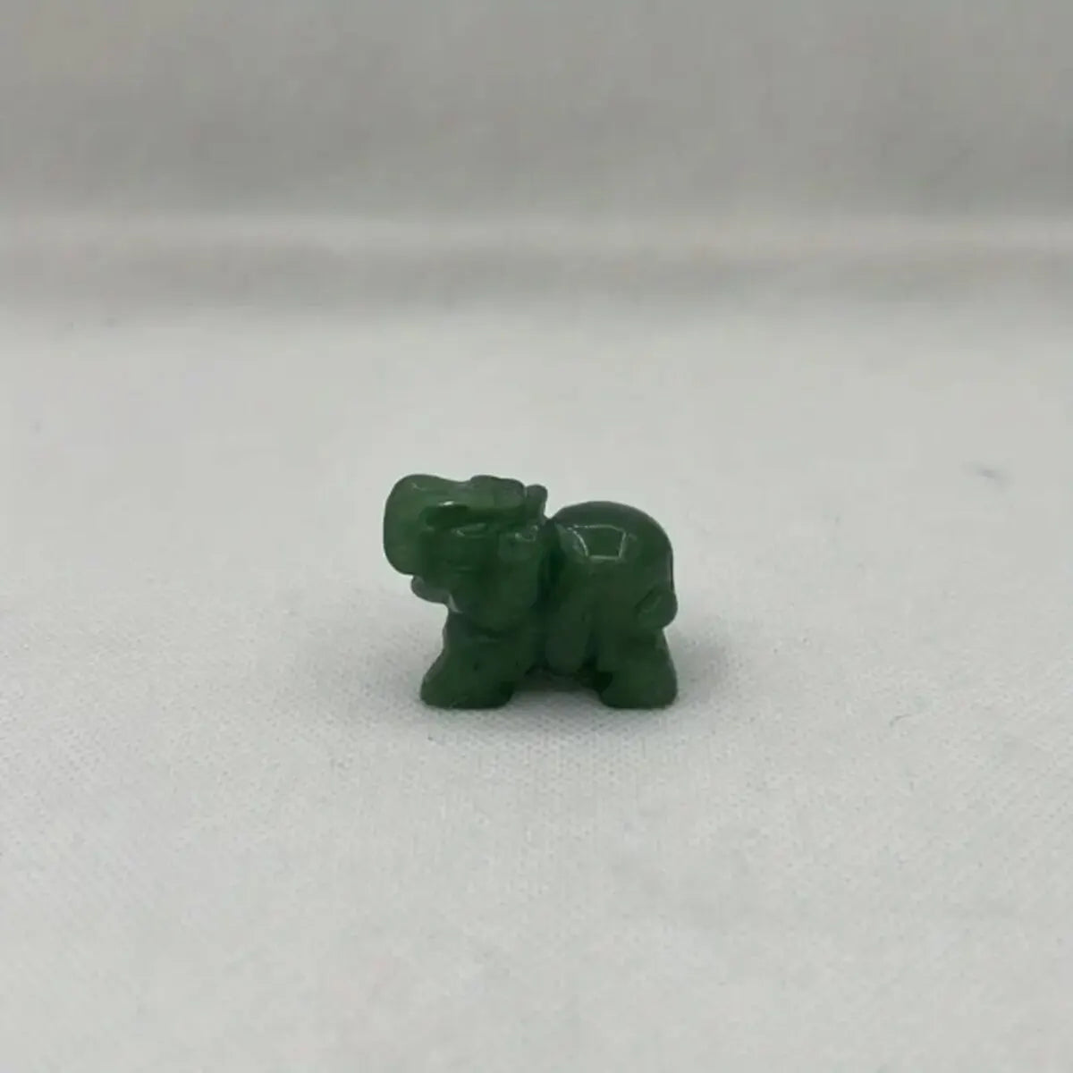 Hand Carved Natural Green Aventurine Jade Elephant Statue