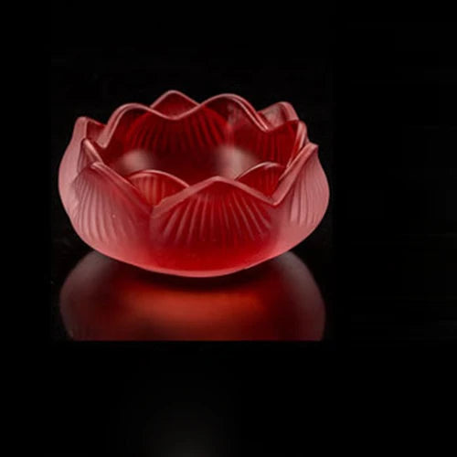 Glass Lotus Candle Holders