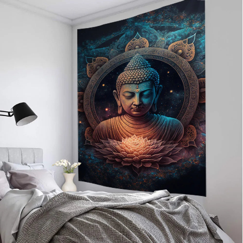 Buddha art tapestry wall hanging