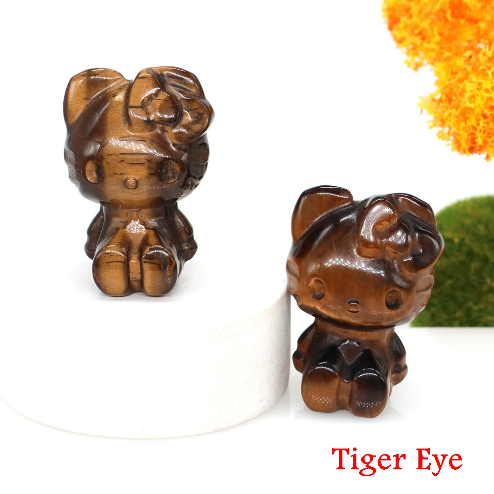 Cute Cat Statue Healing Crystal