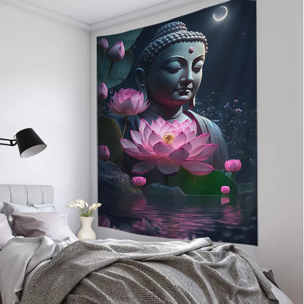 Buddha art tapestry wall hanging