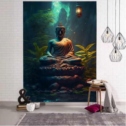 Buddha art tapestry wall hanging