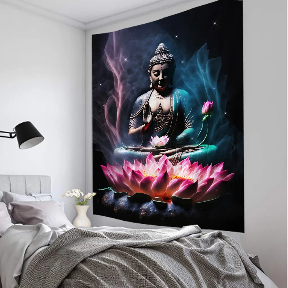 Buddha art tapestry wall hanging