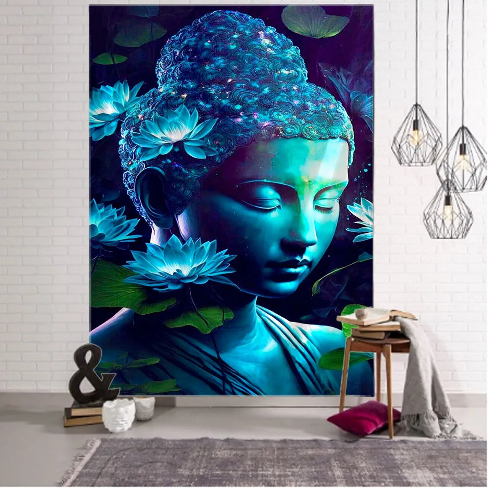 Buddha art tapestry wall hanging